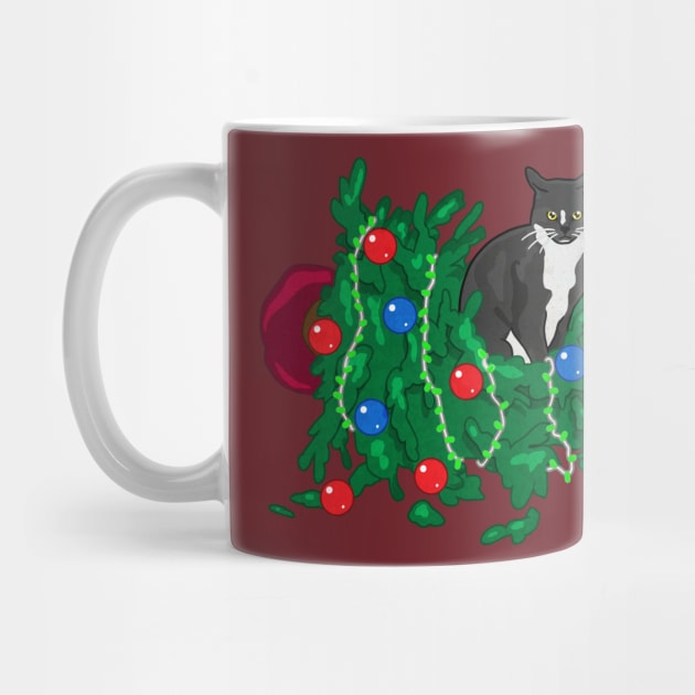 Cat Hates Your Tree - tuxedo by CCDesign